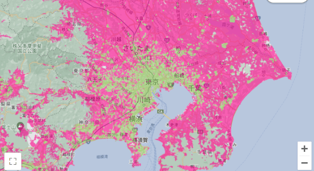 Rakuten Turboの4G/5Gエリア