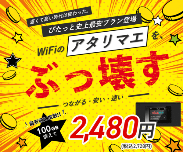 ぴたっとWiFiのトップ画像