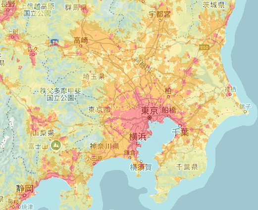 お気楽ホームWiFi＆auホームルーターの提供エリア